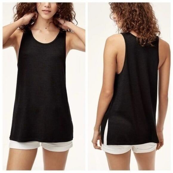 Aritzia Wilfred Free Ornella Black Knit Tank Womens XS - Picture 1 of 10